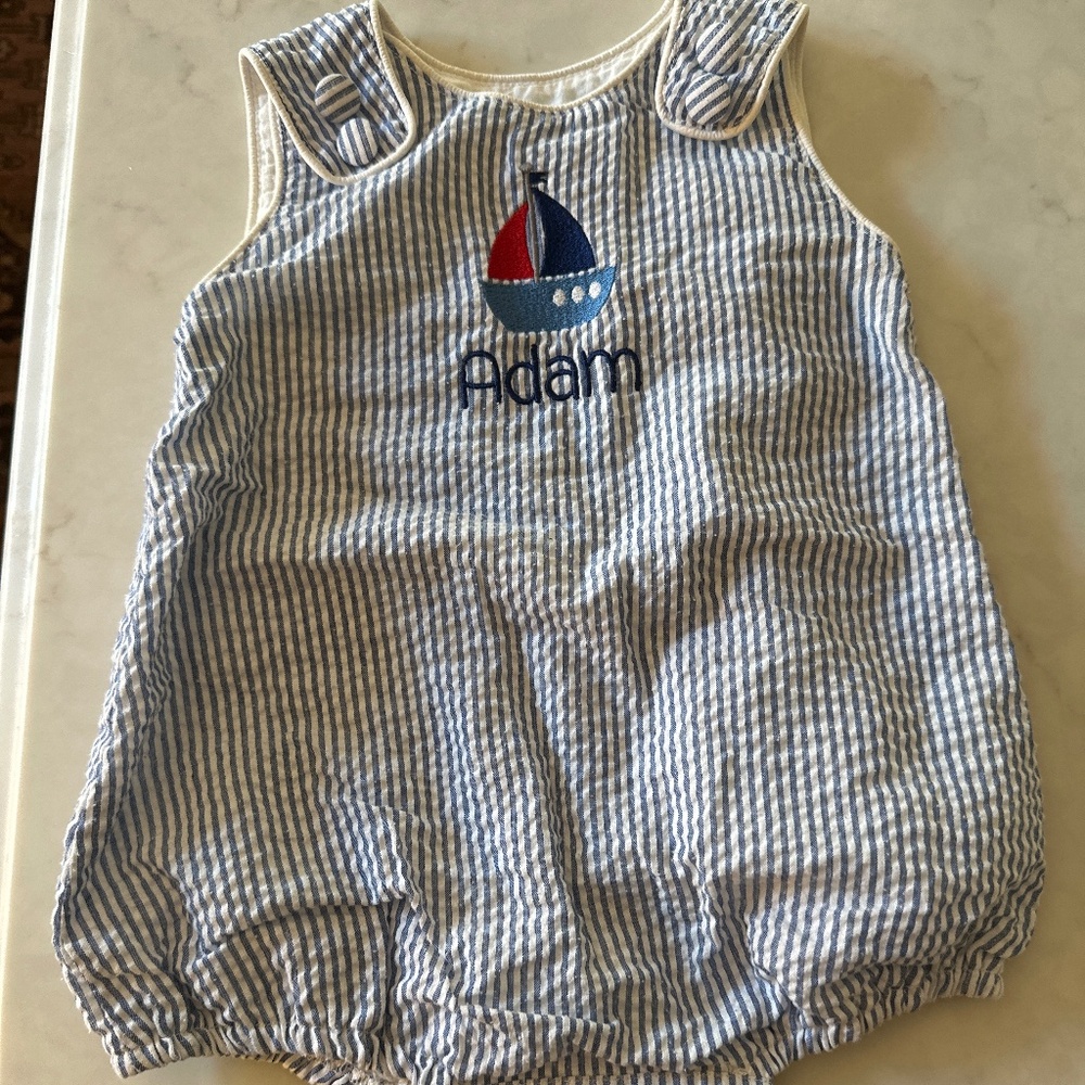 Personalized baby bubble romper